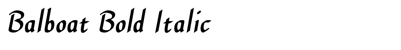 Balboat Bold Italic